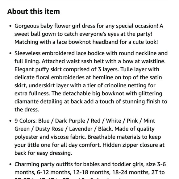 NWOT Dressy Daisy Baby Girl Dress Embroidered - Picture 5 of 8